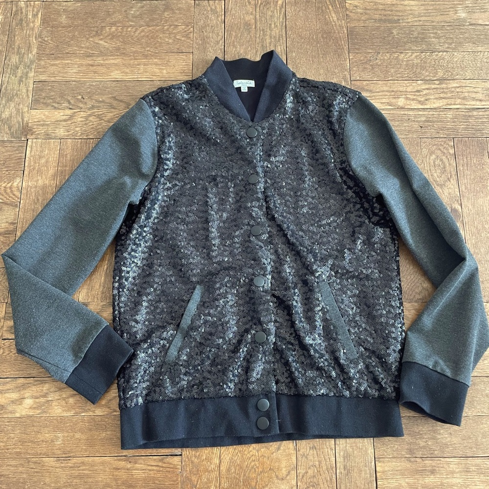 Sequin Black Bomber Jacket